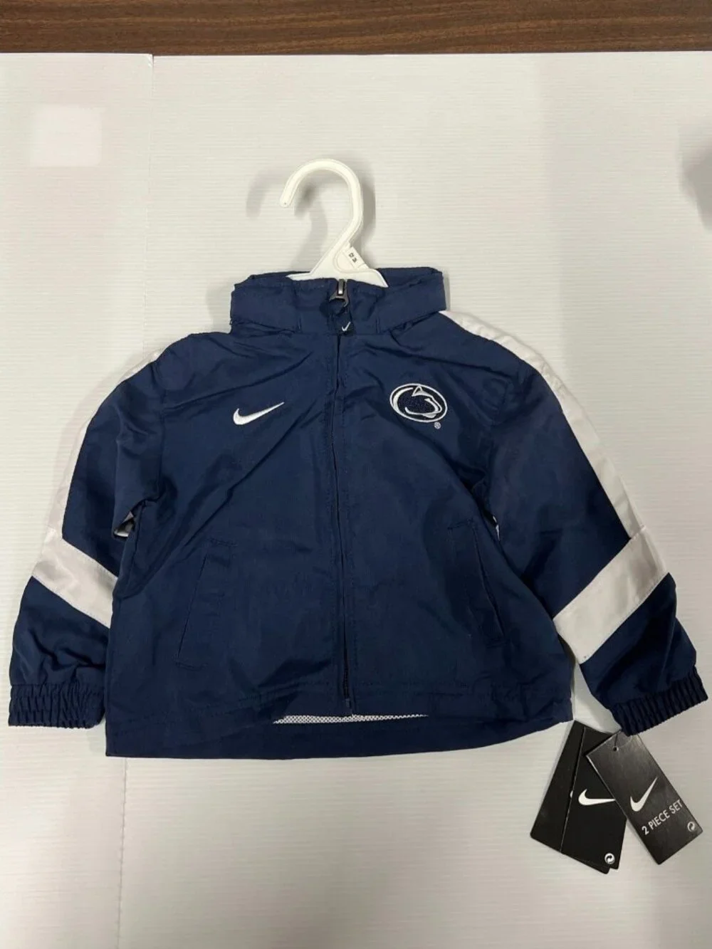 Nike Penn State Nittany Lions Infant Tracksuit 24M Jacket Navy White - Picture 2 of 4